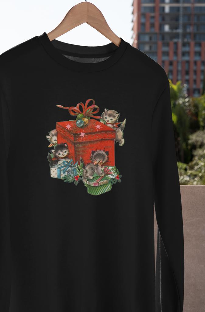 Christmas Kitty Capers Crewneck Unisex Sweatshirt