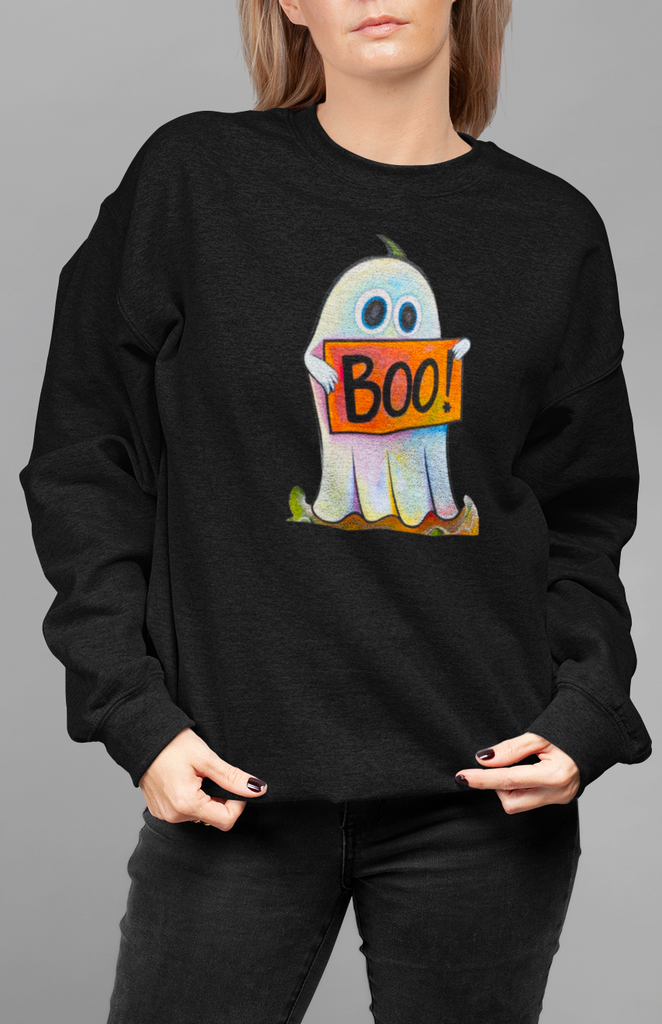 Boo-Tably Adorable Ghost Unisex Crewneck Sweatshirt