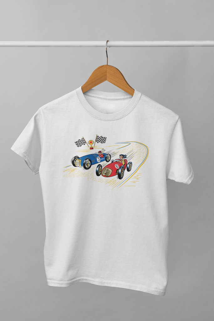 Grand Prix Motor Raceway Speed Racer White Ladies T-Shirt