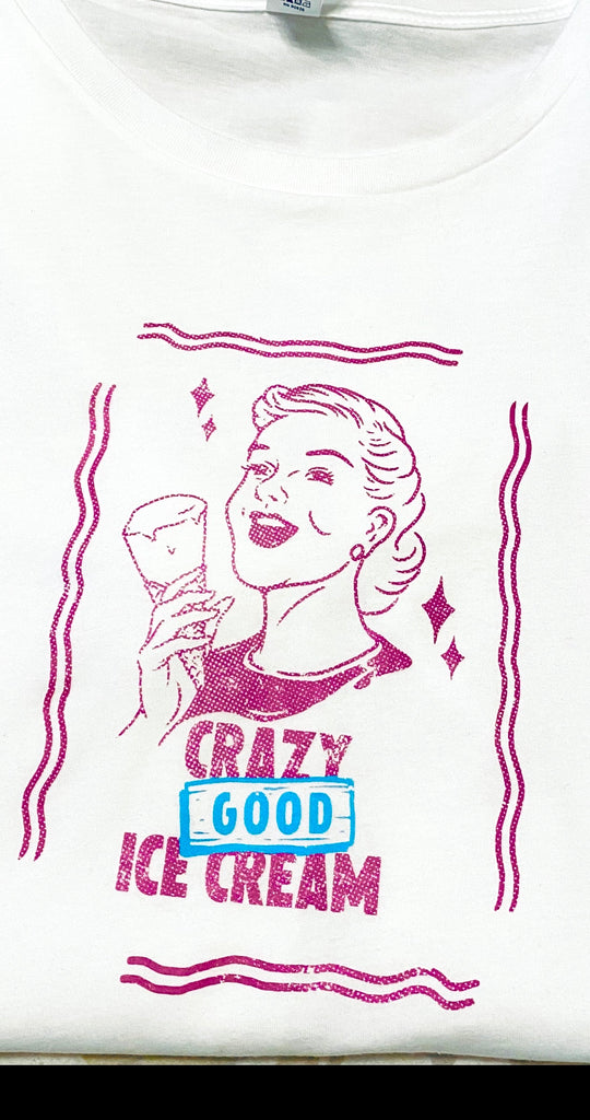 Crazy Good Ice Cream Retro Style Unisex T-Shirt