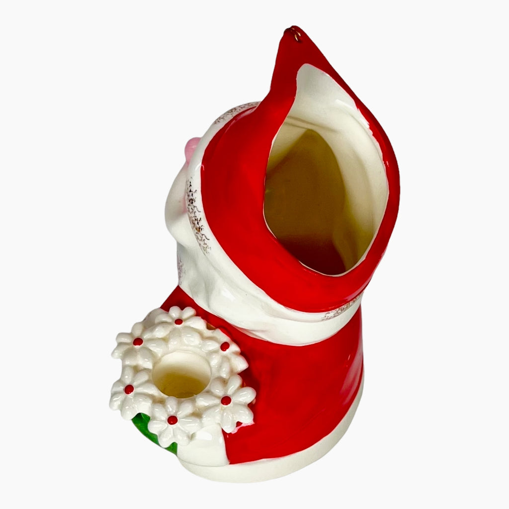 Vintage Holt Howard Christmas Starry Eyed Santa Candleholder Planter Mid-Century Exceptional Condition Retro
