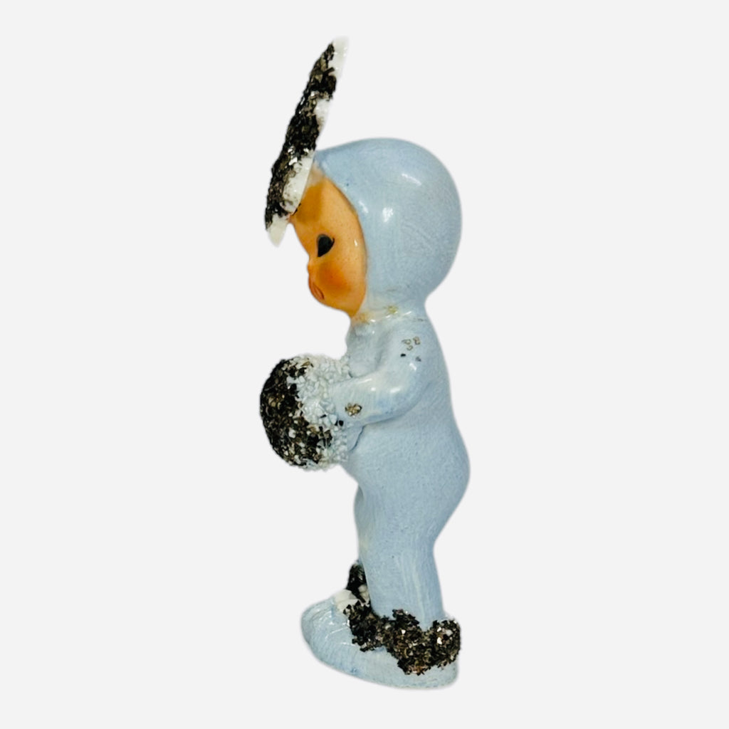 Vintage Holt Howard Lefton Snowbaby Pixie Elf Blue Figurine1950s Japan RARE