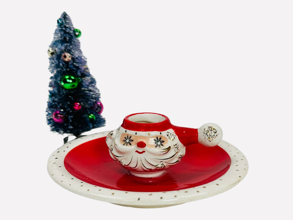 Vintage Holt Howard Starry Eyed Santa Candleholder Japan Christmas 1959