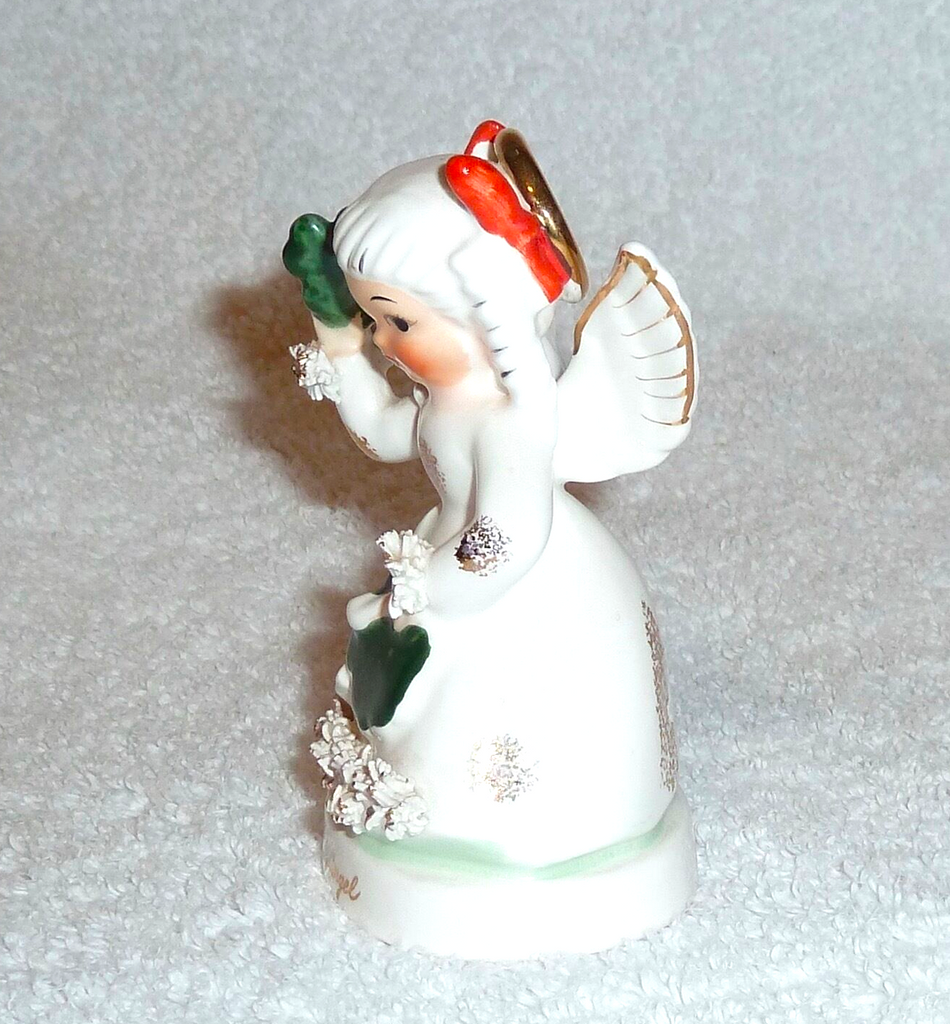 Details about  Vintage Napco Birthday Angel March St. Patrick Day Shamrock 1950s Figurine