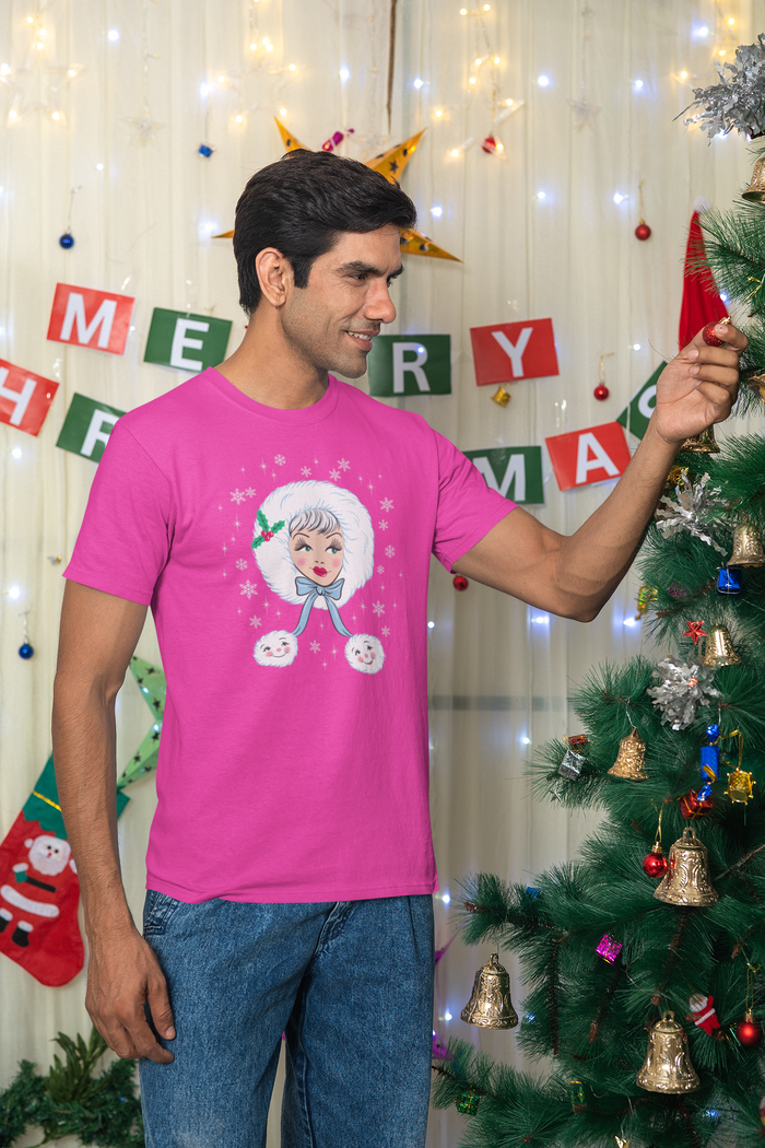 Peppermint Doll Kitschmas Vintage Christmas Sugar Plum Pink Men's Unisex T-Shirt
