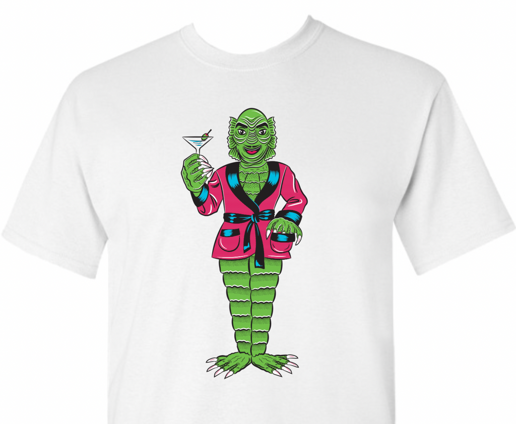 Creature From The Black Lagoon the Cocktail King Unisex T-Shirt White