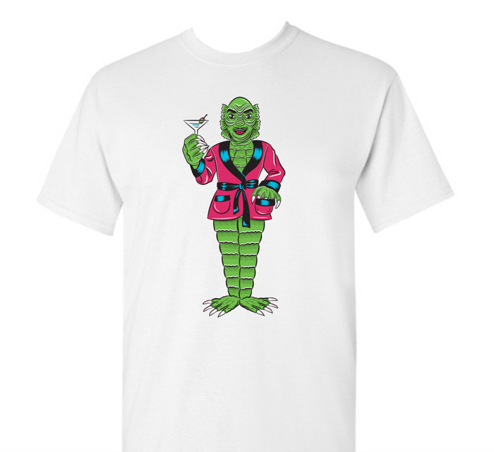 Creature From The Black Lagoon the Cocktail King Unisex T-Shirt White