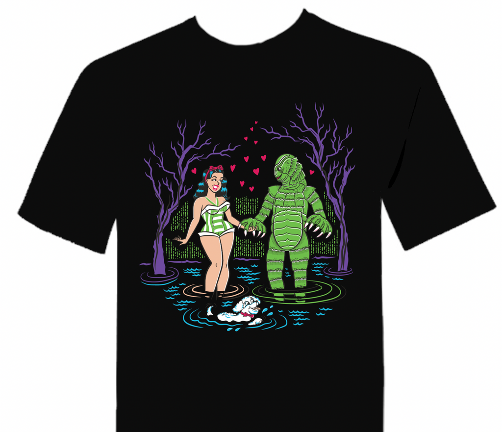 Retro Horror, Rockabilly, Pinup, Creature From The Black Lagoon