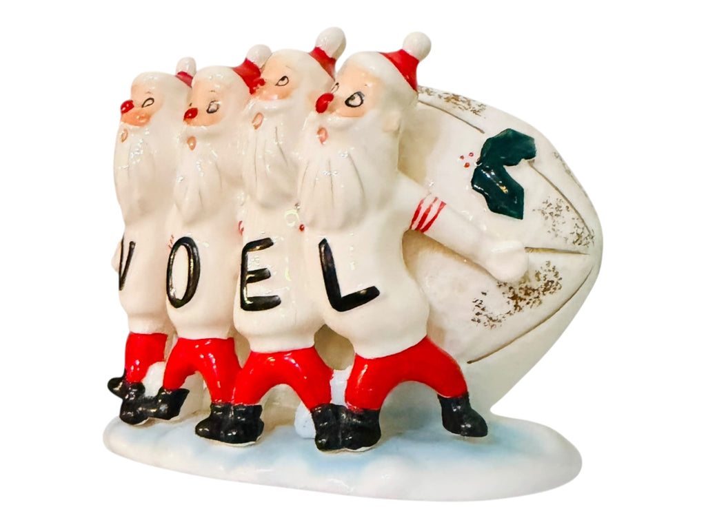 Vintage Relpo Holt Howard Noel Football Santa Planter Ultra-Rare MCM Christmas Japan