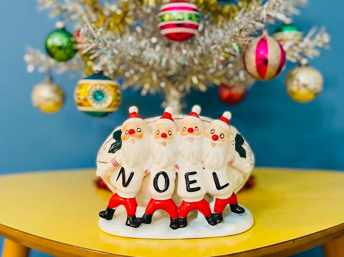 Vintage Relpo Holt Howard Noel Football Santa Planter Ultra-Rare MCM Christmas Japan