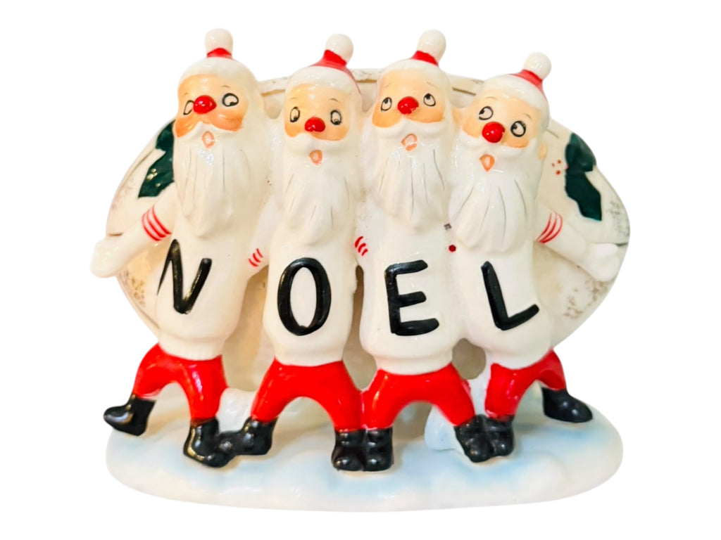 Vintage Relpo Holt Howard Noel Football Santa Planter Ultra-Rare MCM Christmas Japan