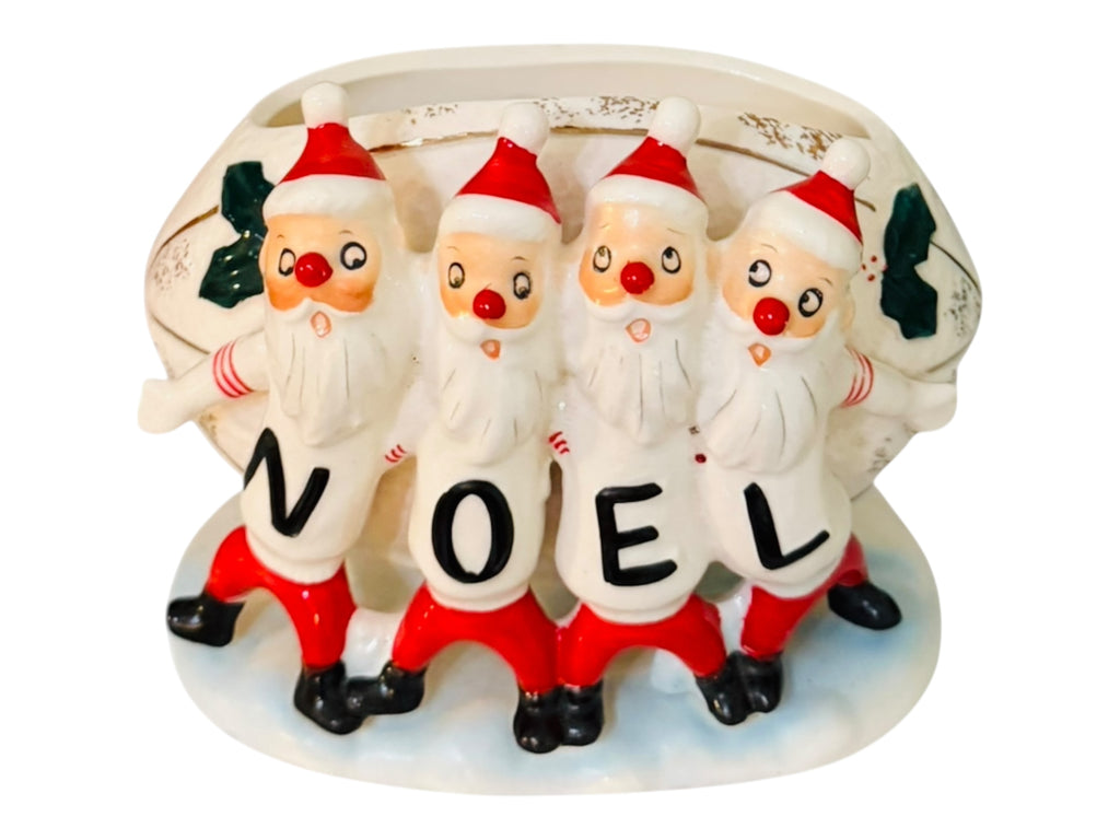 Vintage Relpo Holt Howard Noel Football Santa Planter Ultra-Rare MCM Christmas Japan