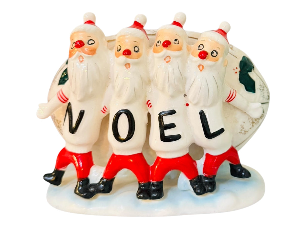 Vintage Relpo Holt Howard Noel Football Santa Planter Ultra-Rare MCM Christmas Japan