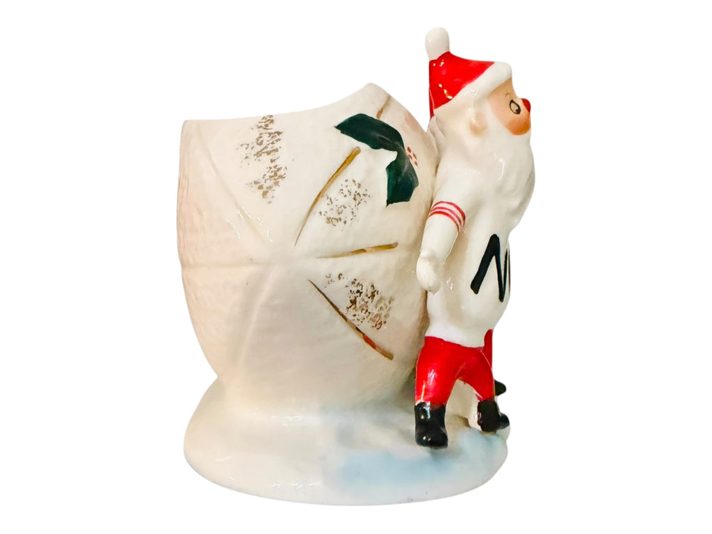 Vintage Relpo Holt Howard Noel Football Santa Planter Ultra-Rare MCM Christmas Japan