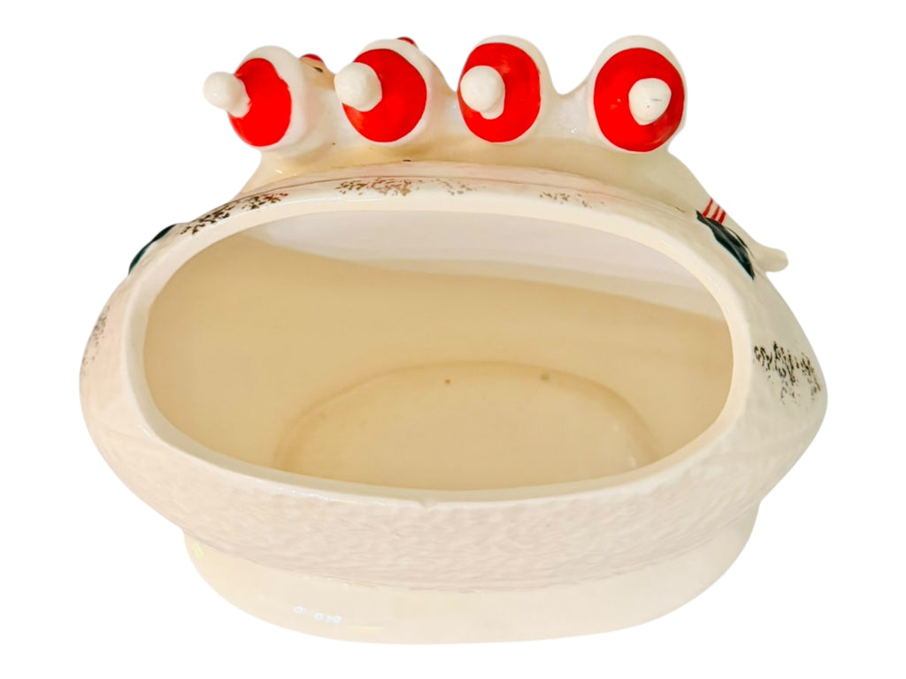 Vintage Relpo Holt Howard Noel Football Santa Planter Ultra-Rare MCM Christmas Japan