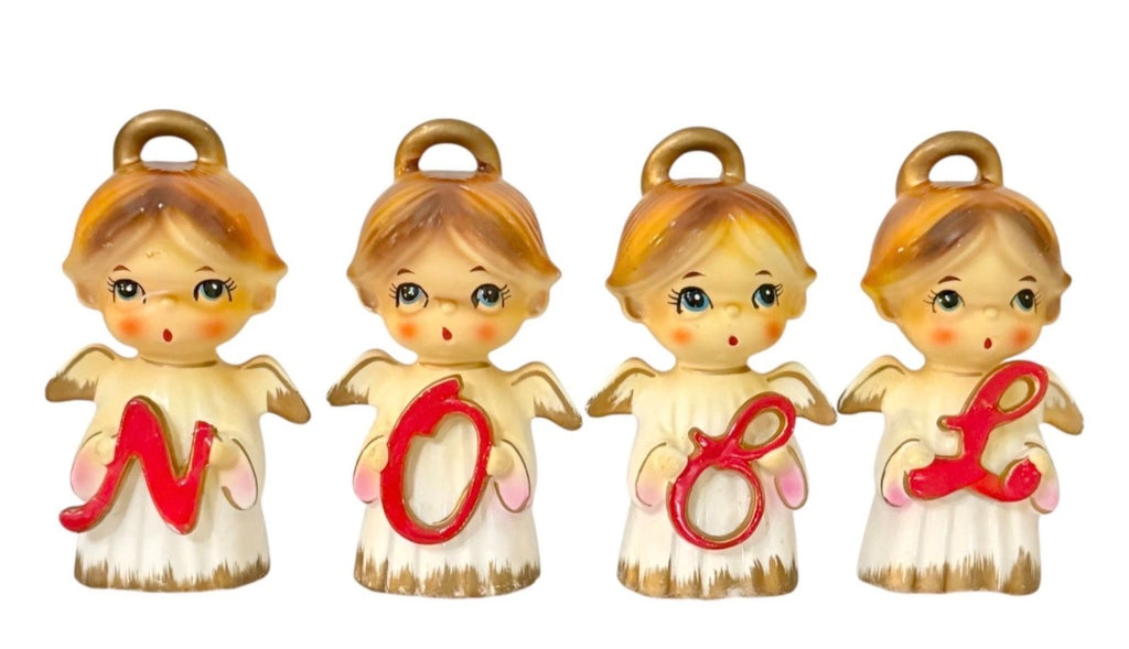 Vintage NOEL Choir Angels Figurines 1950s Capri Creations Japan MCM