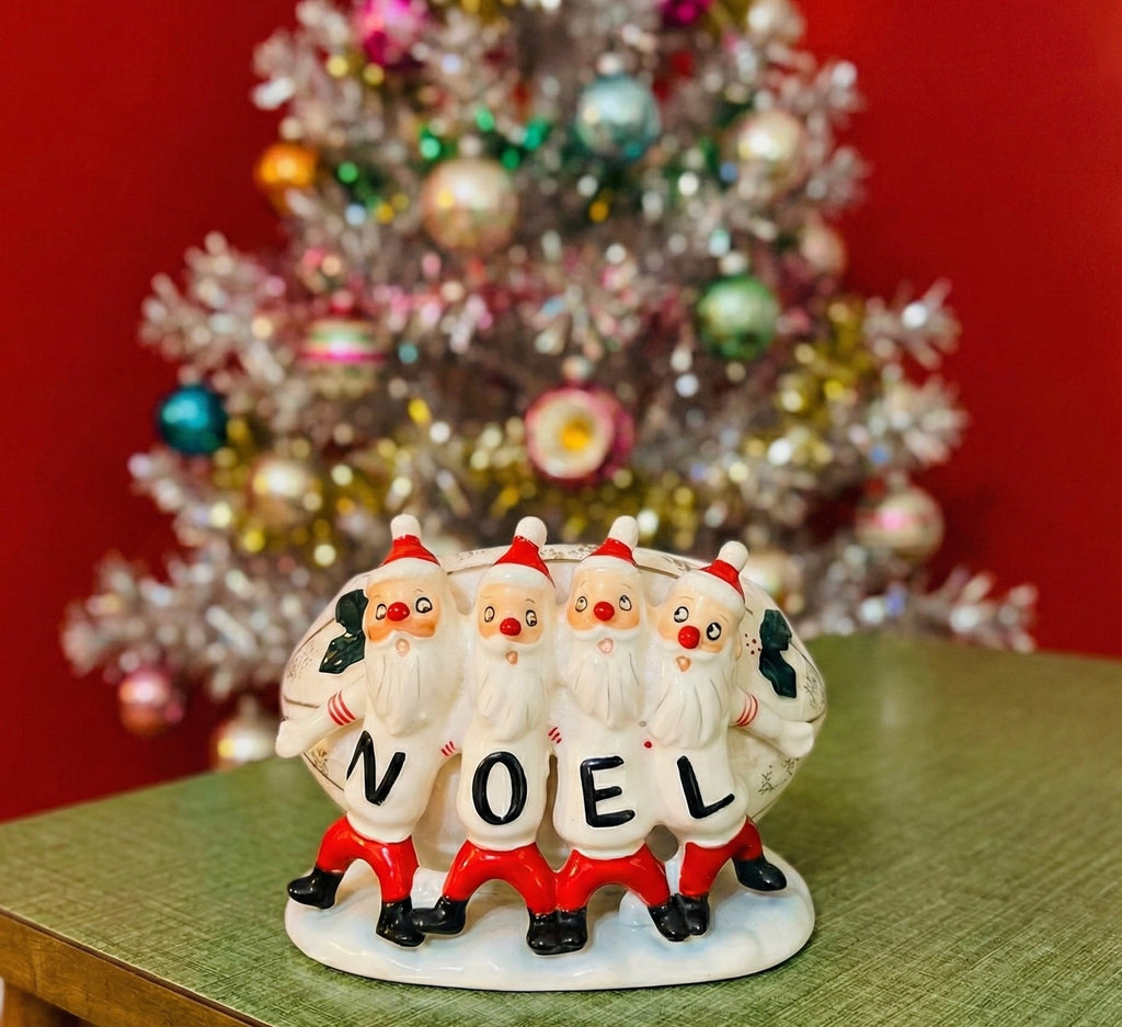 Vintage Relpo Holt Howard Noel Football Santa Planter Ultra-Rare MCM Christmas Japan