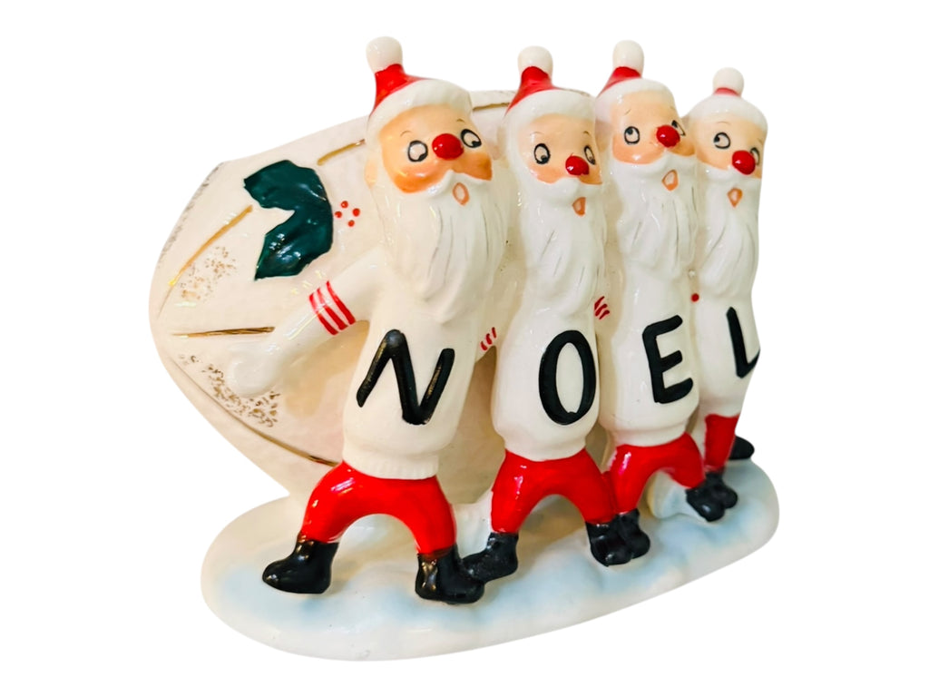 Vintage Relpo Holt Howard Noel Football Santa Planter Ultra-Rare MCM Christmas Japan