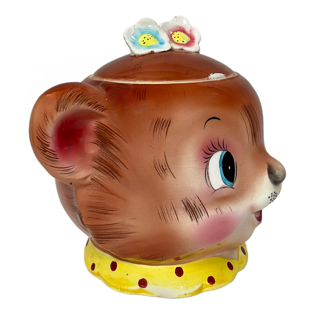 Vintage Anthropomorphic Enesco PY Lil Little Bear Cookie Jar VERY HTF Japan 50s