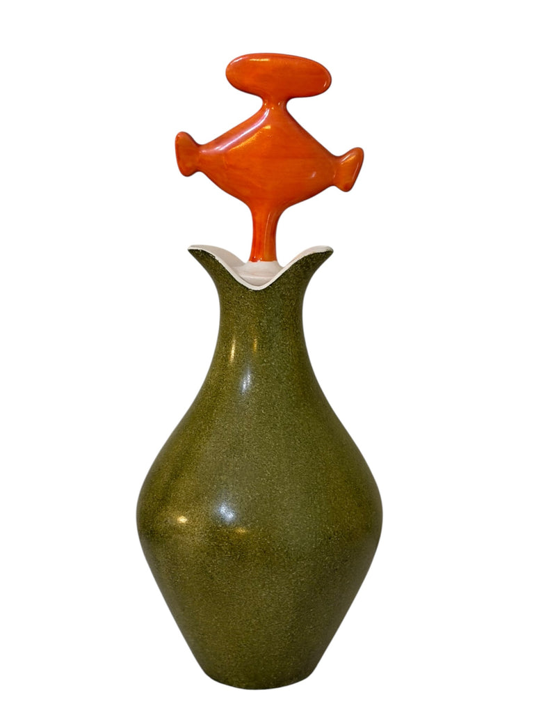 Vintage Holt Howard 1958 Pixieware Devil Brew Liquor Decanter Green Solid Base RARE