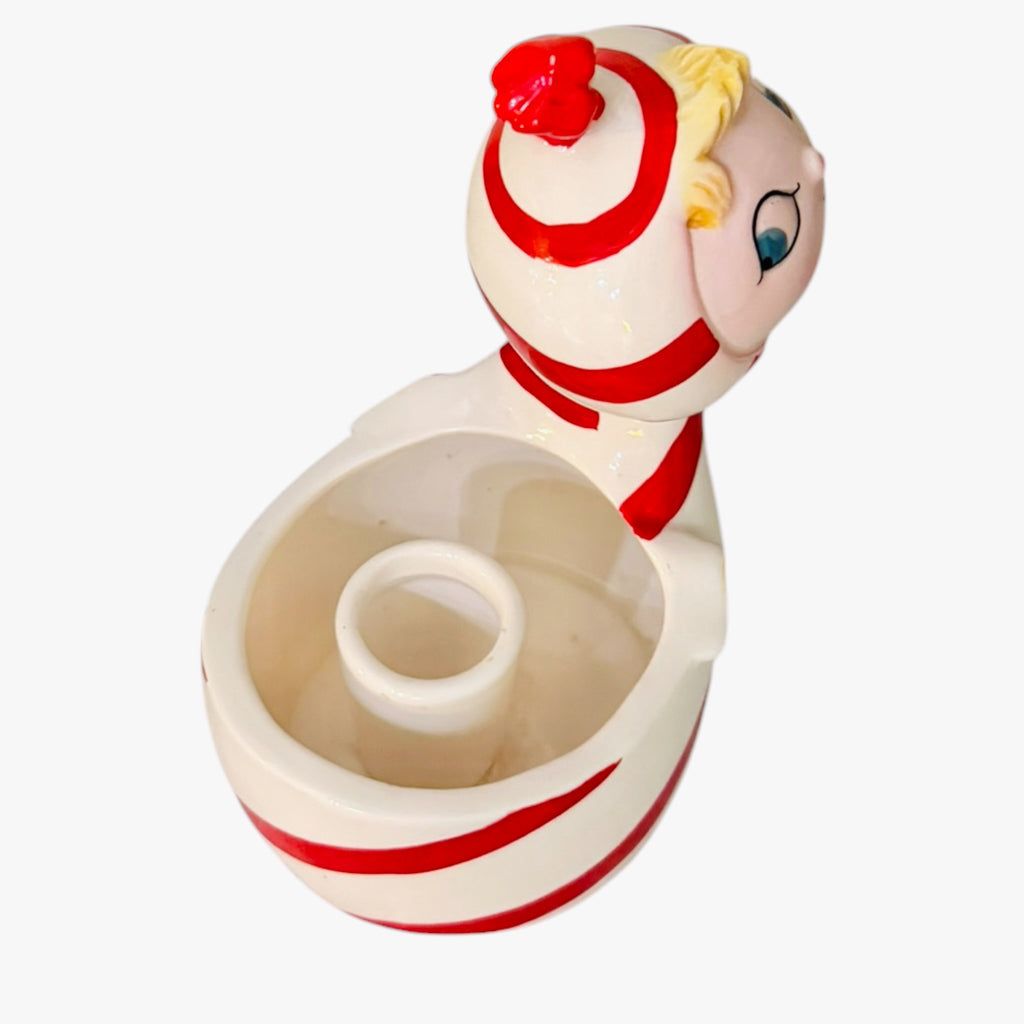 Vintage Holt Howard Lil’ Candy Cane Angel Planter and Candle Holder MCM Japan