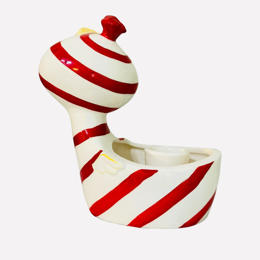 Vintage Holt Howard Lil’ Candy Cane Angel Planter and Candle Holder MCM Japan