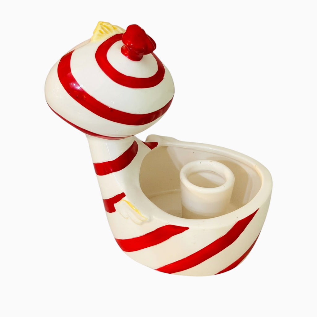 Vintage Holt Howard Lil’ Candy Cane Angel Planter and Candle Holder MCM Japan