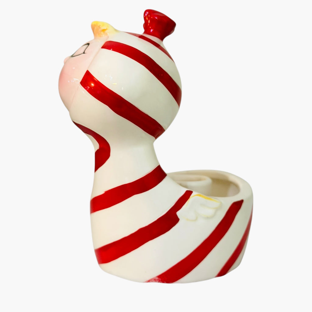 Vintage Holt Howard Lil’ Candy Cane Angel Planter and Candle Holder MCM Japan