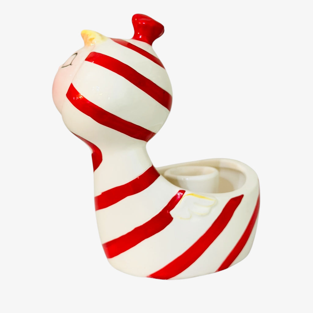 Vintage Holt Howard Lil’ Candy Cane Angel Planter and Candle Holder MCM Japan