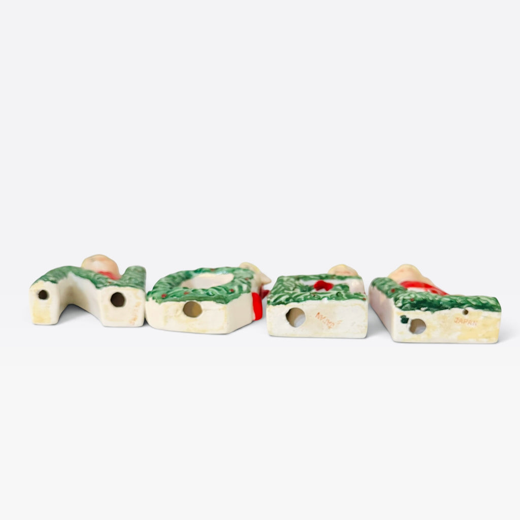 Vintage NOEL Elves Pixies Figurines 1950s Japan Mid-Century Christmas Kitsch MCM