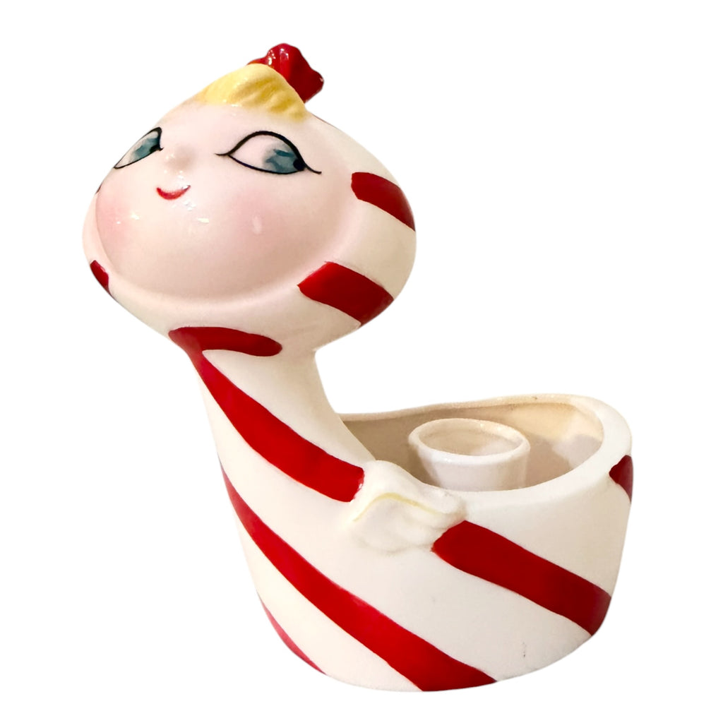 Vintage Holt Howard Lil’ Candy Cane Angel Planter Candle Holder MCM Japan Kitsch