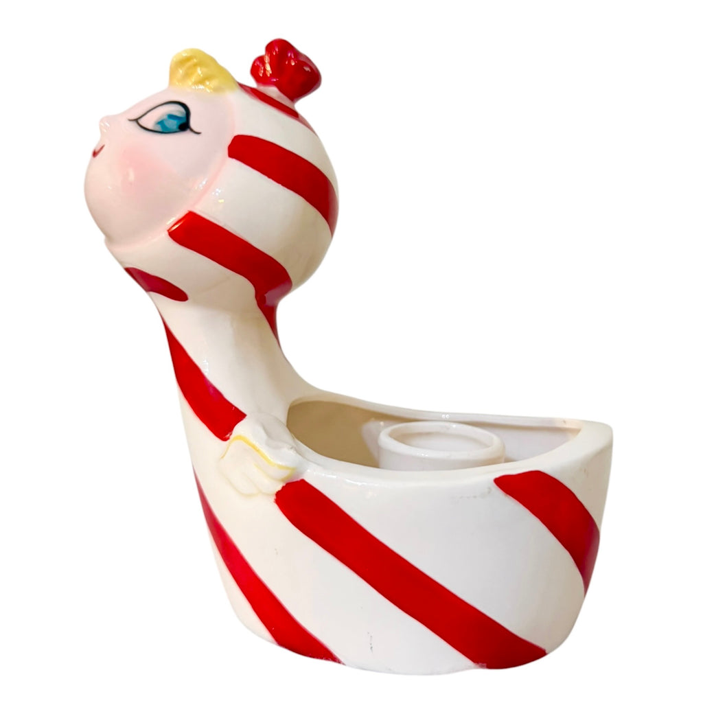 Vintage Holt Howard Lil’ Candy Cane Angel Planter Candle Holder MCM Japan Kitsch