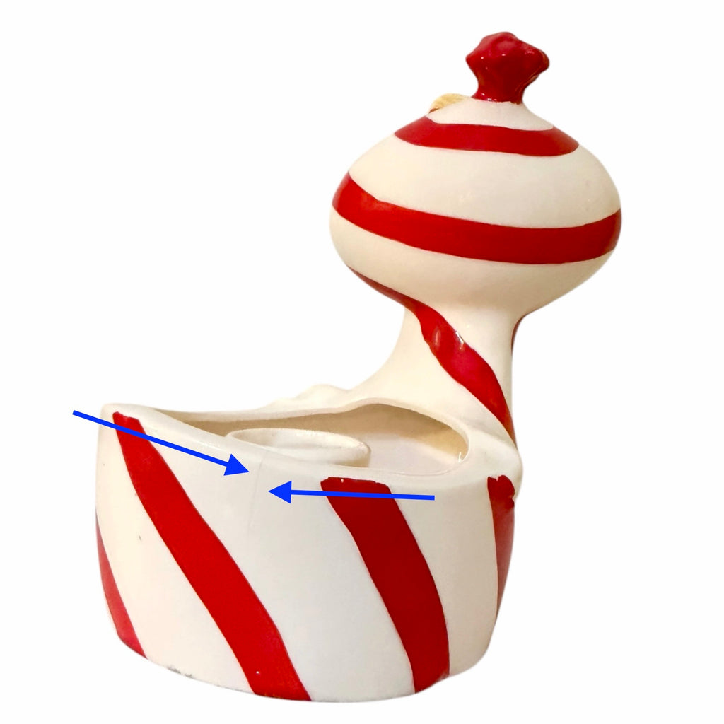 Vintage Holt Howard Lil’ Candy Cane Angel Planter Candle Holder MCM Japan Kitsch