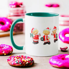 Vintage Pixie Elf on a Candy Cane Christmas Coffee Mug