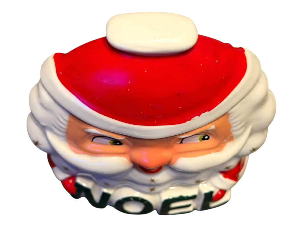 Vintage Holt Howard NOEL Santa & Mrs. Claus Planter Candy Cane Holders MCM Christmas Japan RARE 1950s