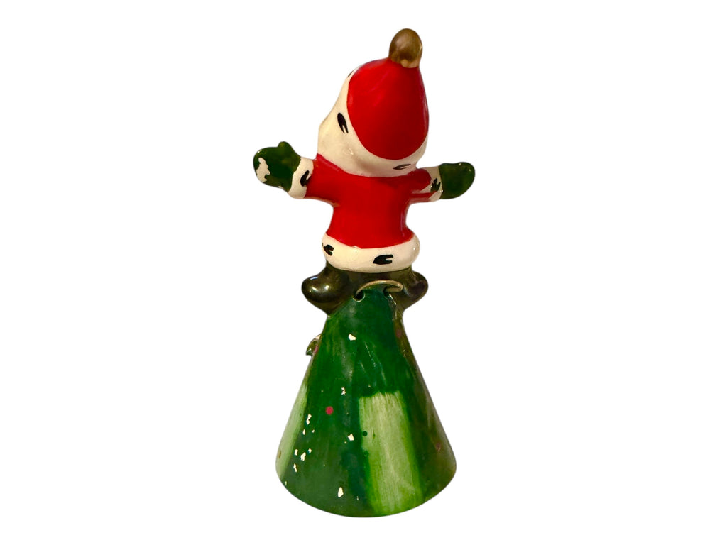 Vintage Holt Howard Santa 1959 Sitting on Christmas Tree Three-Tier Bell MCM Japan Pixieware