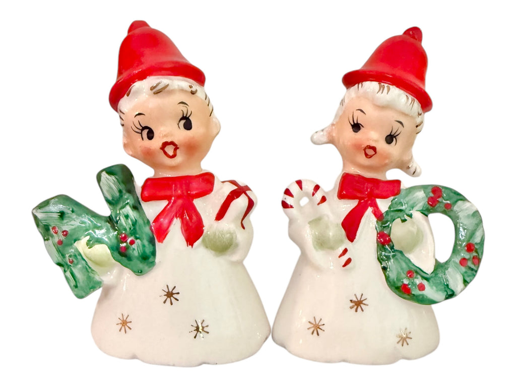 Vintage Christmas Extremely Rare NOEL Bell Set by World Creations by Grimco 1950s Japan MCM Holt Howard