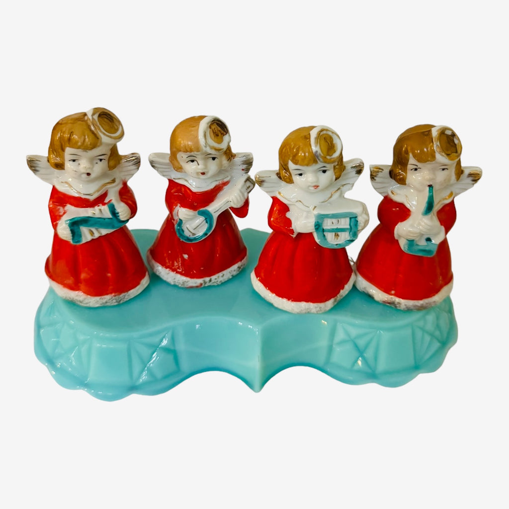 Vintage NOEL Musical Angel Figurines Christmas Japan MCM 1950s