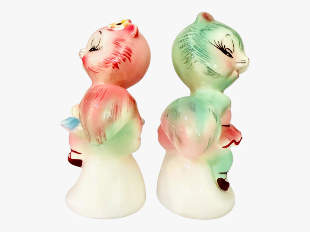 RARE Vintage PY Ballerina Squirrel Salt and Pepper Shakers MCM Japan Kitsch 1950s