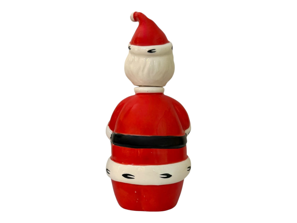 Vintage Lefton Christmas Santa Decanter & Mini Santa Mug Shot Glasses 1950s Japan MCM Set