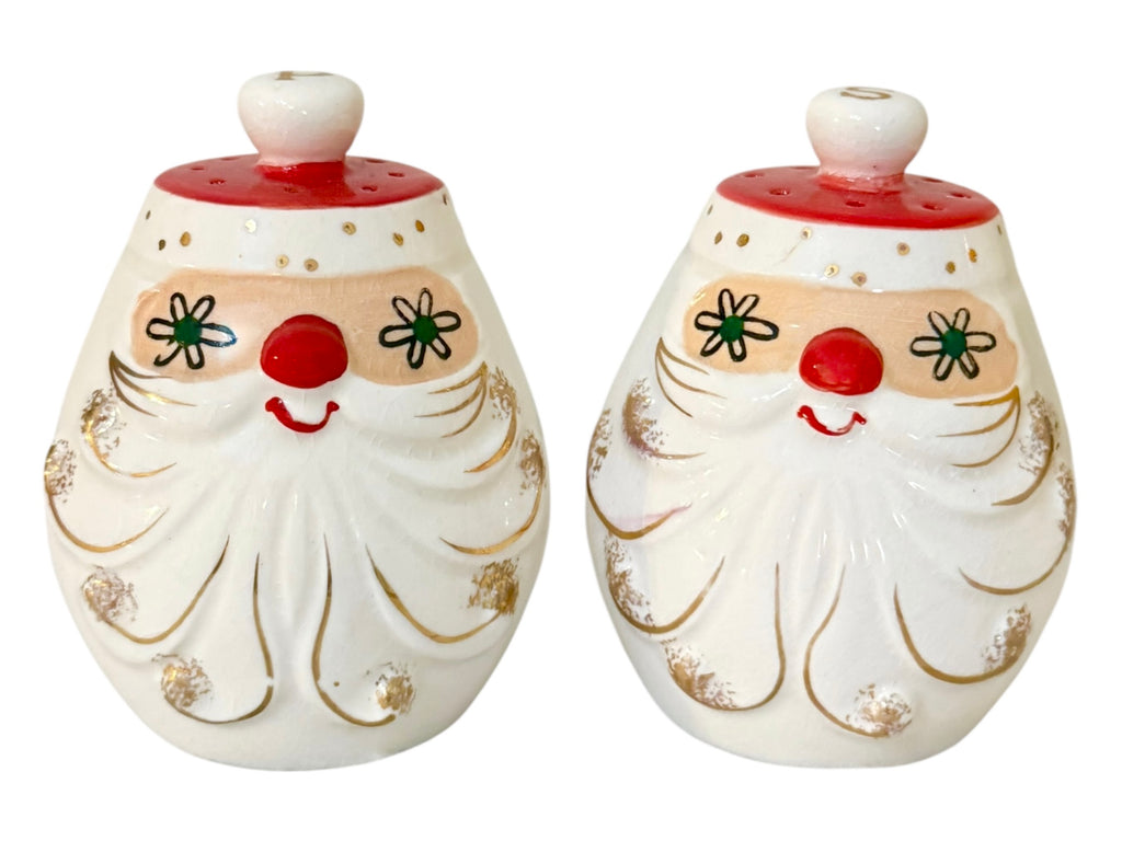 Vintage Holt Howard Starry Eyed Santa Salt and Pepper Shakers Japan MCM 1960s RARE