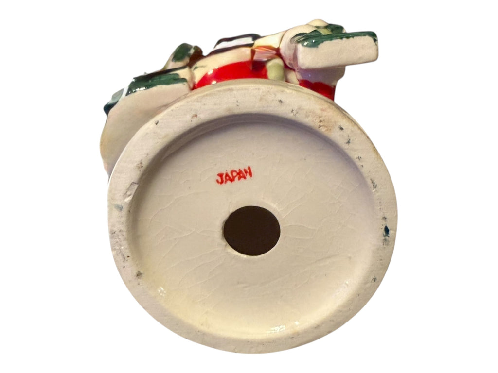 Vintage Napco NOEL Santa Totem Candle Holder Candelabra Mid-Century Christmas 1950s Japan