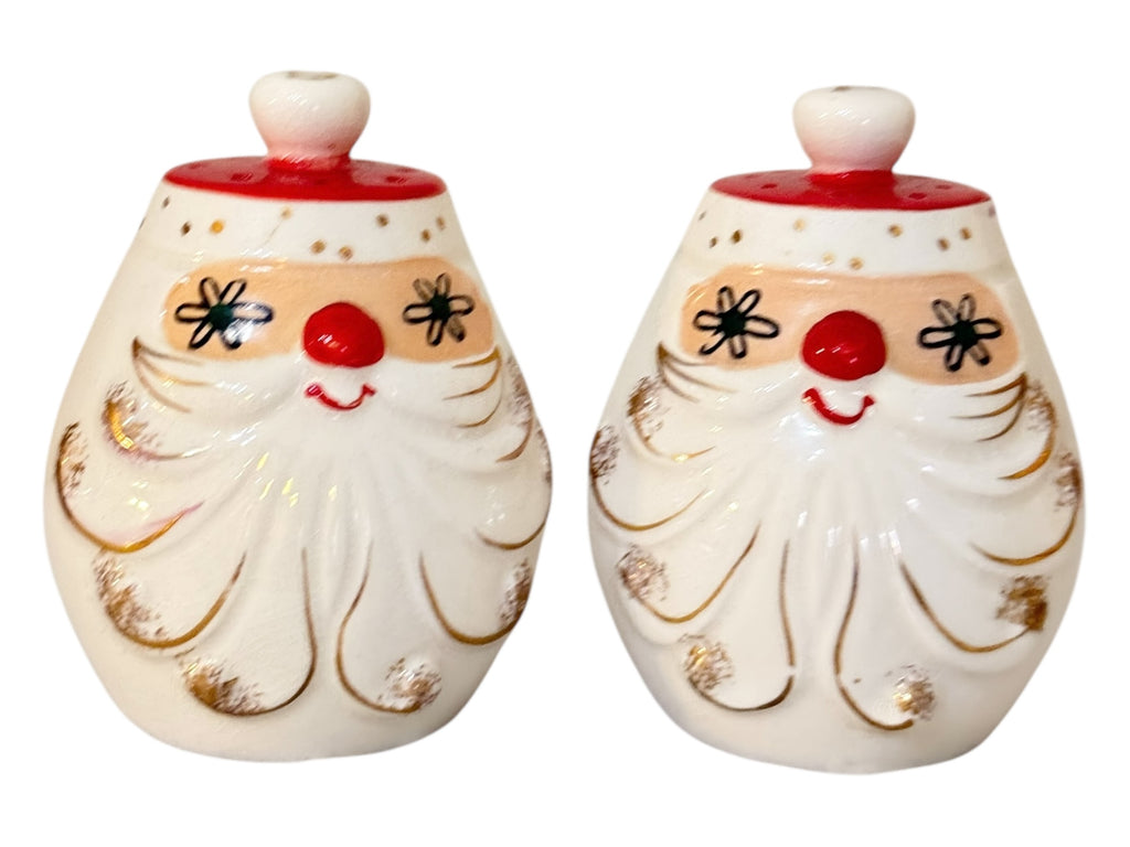 Vintage Holt Howard Starry Eyed Santa Salt and Pepper Shakers Japan MCM 1960s RARE