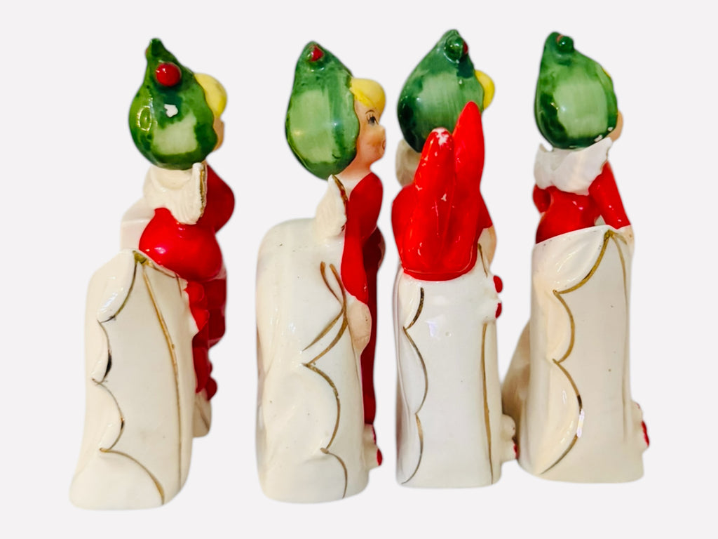 Vintage Norcrest Noel Pixie Fairy Elves 1950s Japan Mid-Century MCM Figurines
