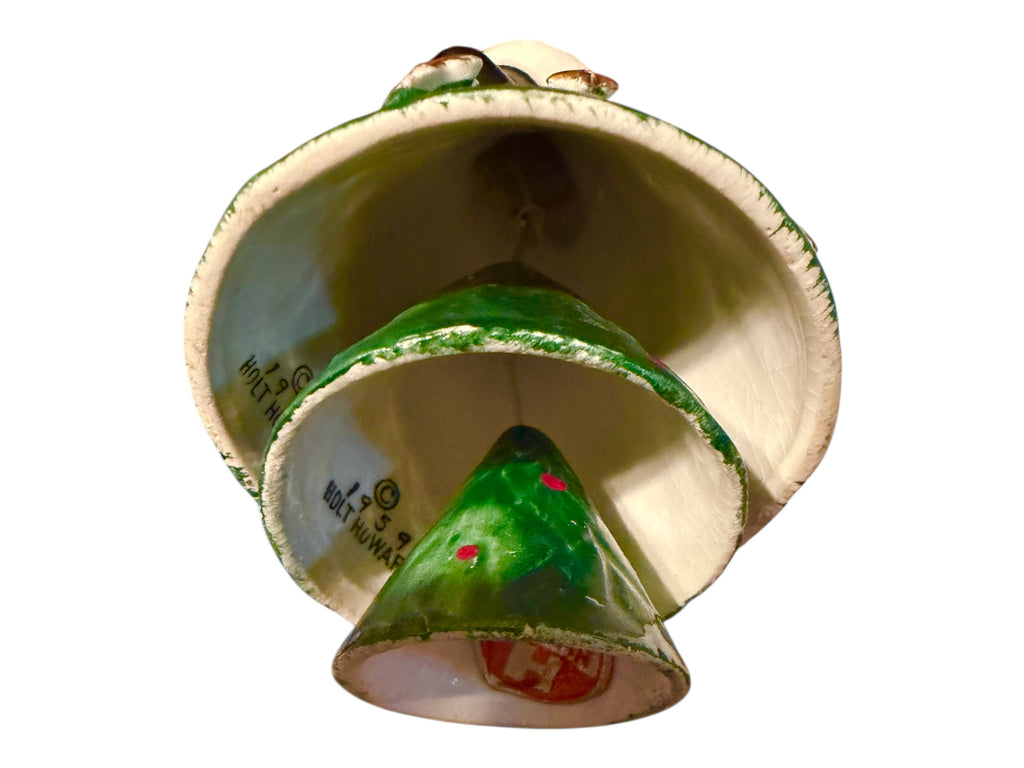 Vintage Holt Howard Santa 1959 Sitting on Christmas Tree Three-Tier Bell MCM Japan Pixieware