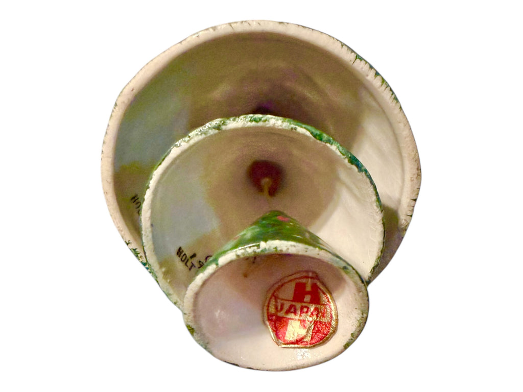 Vintage Holt Howard Santa 1959 Sitting on Christmas Tree Three-Tier Bell MCM Japan Pixieware