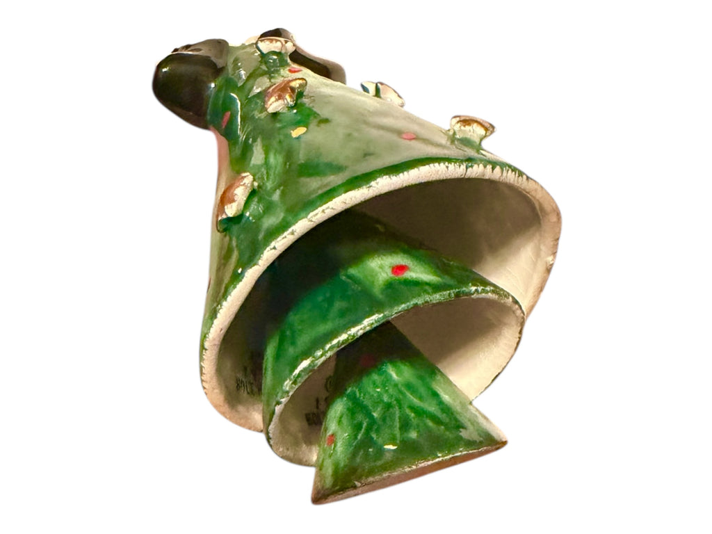 Vintage Holt Howard Santa 1959 Sitting on Christmas Tree Three-Tier Bell MCM Japan Pixieware