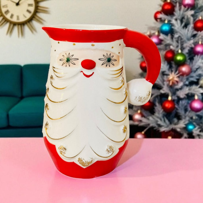 Vintage Holt Howard Starry Eyed Santa Pitcher MCM Christmas 1960 Japan RARE
