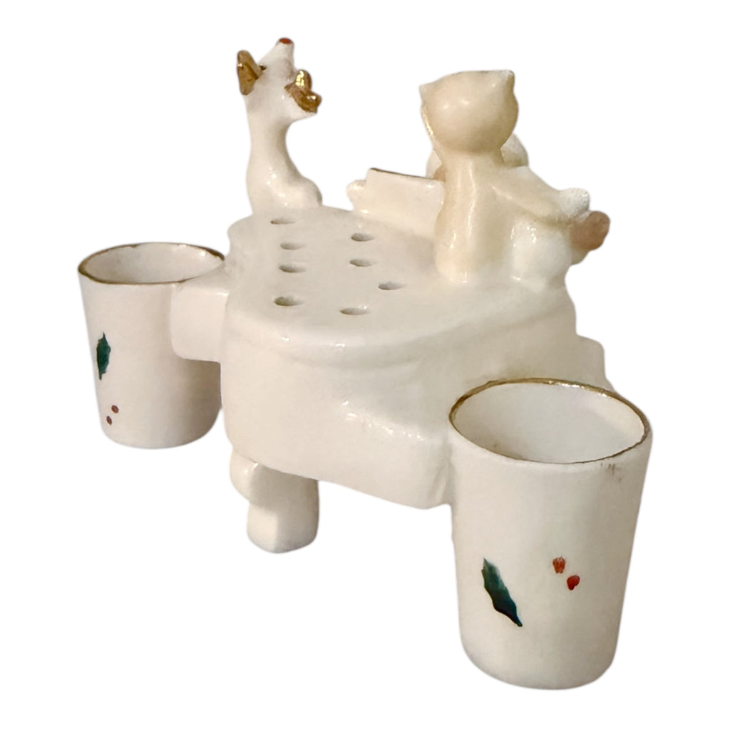 Vintage Holt Howard Santa Piano Candleholder Flower Frog Ultra Rare Mid-Century Japan 1960