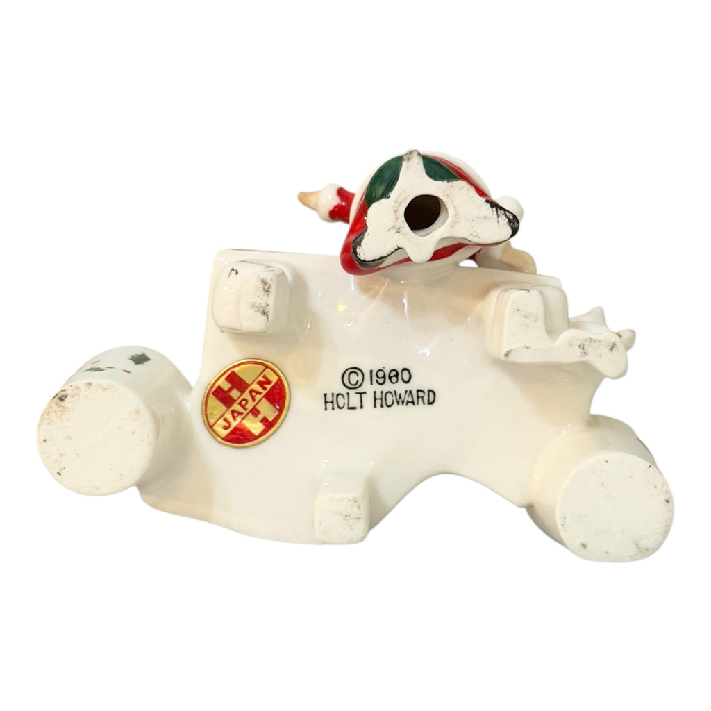 Vintage Holt Howard Santa Piano Candleholder Flower Frog Ultra Rare Mid-Century Japan 1960